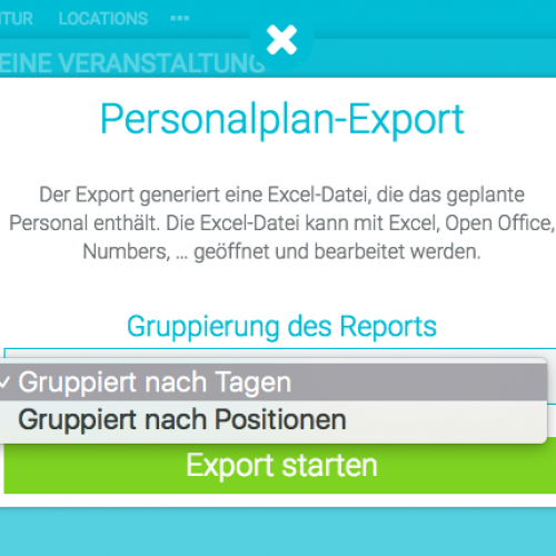 Der Excel-Export kann ebenfalls gruppiert werden. Alles andere kannst Du Dir nach belieben in Excel strukturieren.